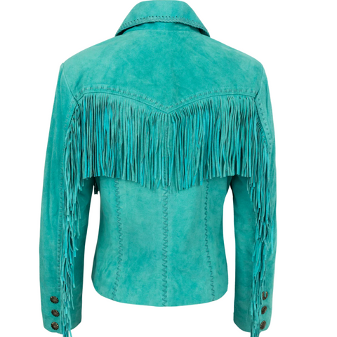 Women’s Turquoise Suede Jacket
