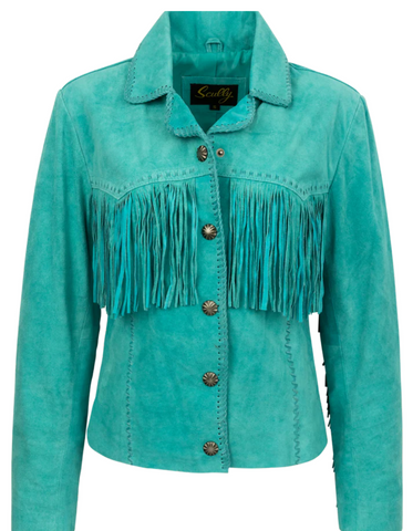 Women’s Turquoise Suede Jacket